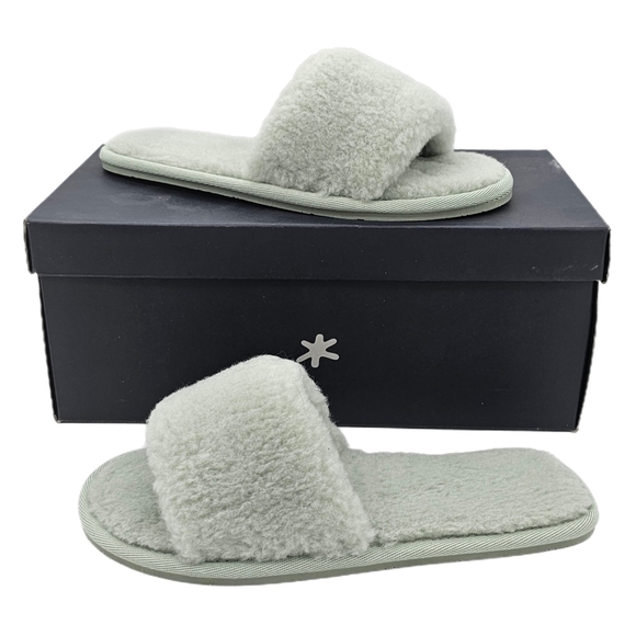 Splendid Shoes - Splendid Womens Carmen Slide Sandals Slippers Open Toe Faux Far Mint Size 6M NWB